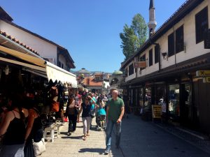 Visiting Bascarsija turkish bazar