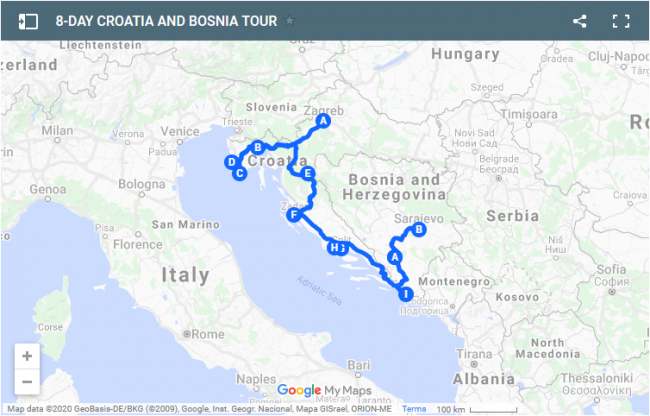 travelling from croatia to bosnia